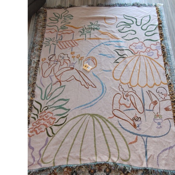 Slowdown Studio Other - Slowdown Studio Paloma Throw Maggie Stephenson Cotton Woven Blanket 54x70 NEW